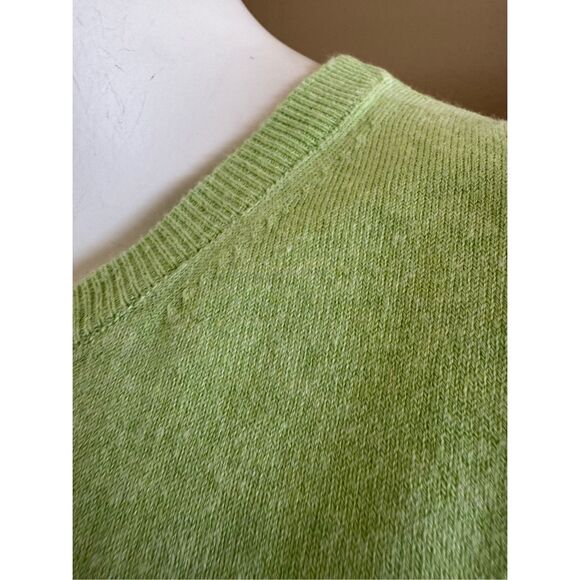 Cherokee XL women’s sweater vest lime green sleeveless cotton round neck - Picture 5 of 5